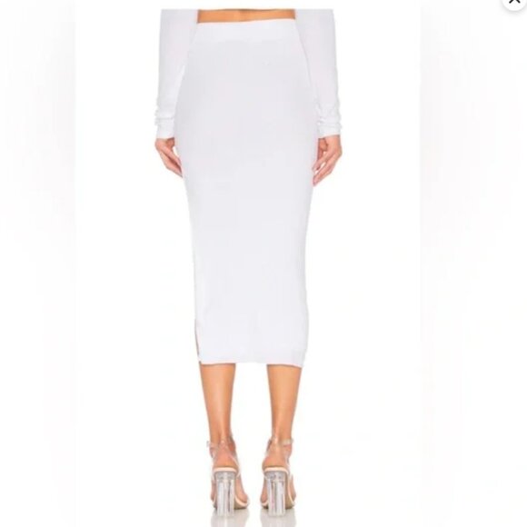 Cotton Citizen White Melbourne Slit Midi Skirt sz XS / S - Picture 3 of 3